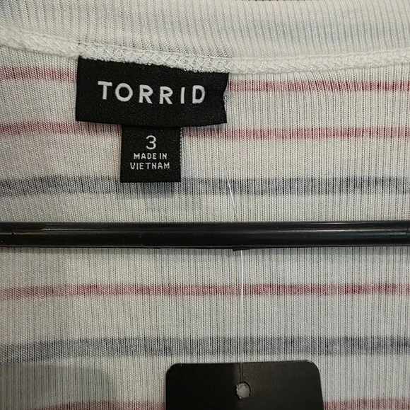 Torrid Modal Rib Scoop Neck Henley Tank Top Size 3x (22-24) - Picture 3 of 4